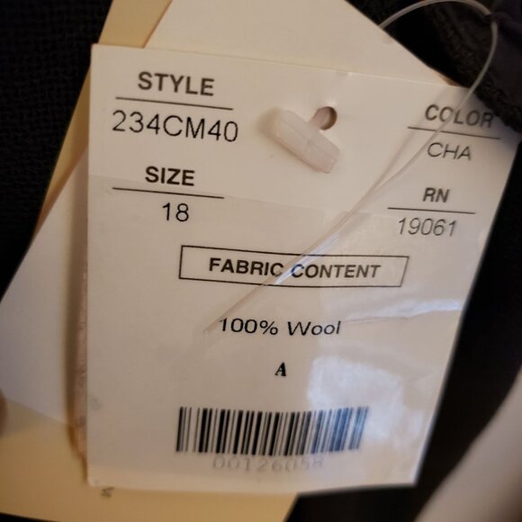 Elana 100% Wool Grey Fully Lined LIghtweight Sleeveless Top Size 18 NWT - Picture 9 of 9